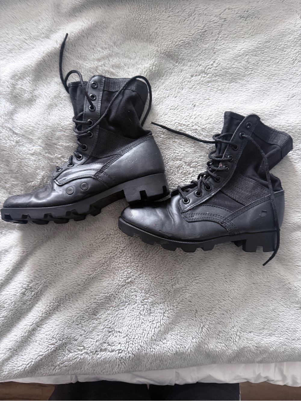 Rothco Black Leather Men's Jungle Boots | Size 6R Combat Tactical Boots